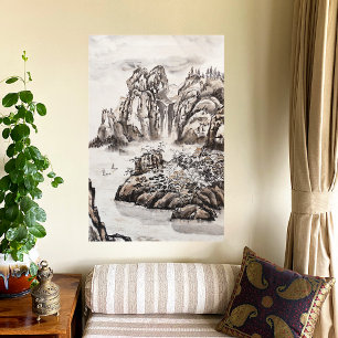 Yangze River mit Wasserfall Poster