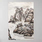 Yangze River mit Wasserfall Poster (Vorne)