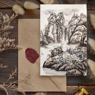 Yangze River mit Wasserfall Postkarte