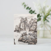 Yangze River mit Wasserfall Postkarte (Stehend Vorderseite)