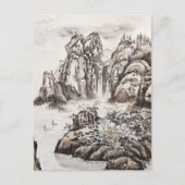 Yangze River mit Wasserfall Postkarte (Vorderseite)