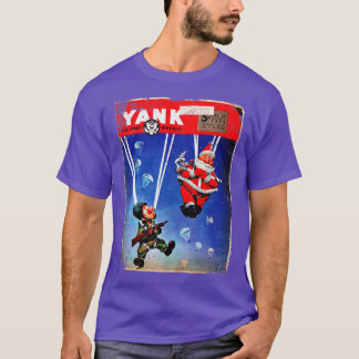 Yank Magazine 1943 WWII Paratroops Santa Claus T-Shirt