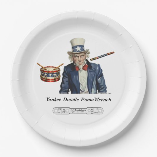 Yankee Doodle PumaWrench Pappteller (Vorderseite)