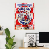 Yankee Girl Chewing Tobacco Print Poster (Heimbüro)