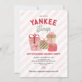 Yankee Swap Holiday Geschenk Exchange Party Einladung (Vorderseite)