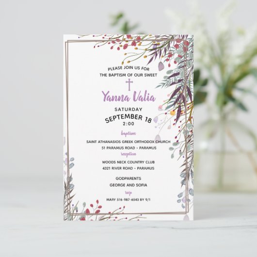 Yanna Einladung (Stehend Vorderseite)