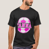 Yanna Name Girls Soccer Fußballsport Fan B T-Shirt (Vorderseite)
