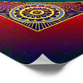 YANTRA - das große Rad - grün rosa Poster (Ecke)