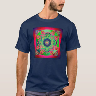YANTRA - das große Rad - grün rosa T-Shirt