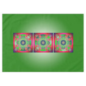 YANTRA - das große Rad - grün rosa Tischdecke (Vorderseite (Horizontal))