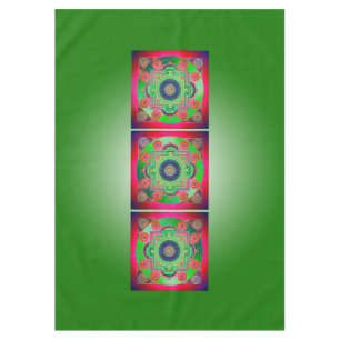 YANTRA - das große Rad - grün rosa Tischdecke