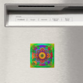 YANTRA - das große Rad - grüne Violette Magnet (In Situ (Geschirrspüler))