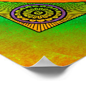 YANTRA - das große Rad - grüne Violette Poster (Ecke)