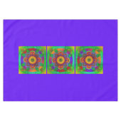 YANTRA - das große Rad - grüne Violette Tischdecke (Vorderseite (Horizontal))