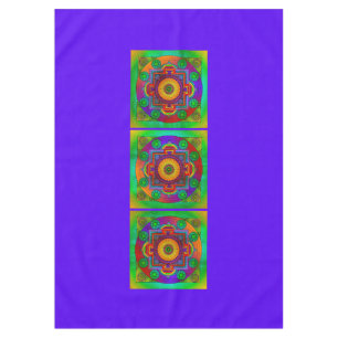 YANTRA - das große Rad - grüne Violette Tischdecke