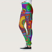 Yantra die große grüne Violette Leggings (Links)