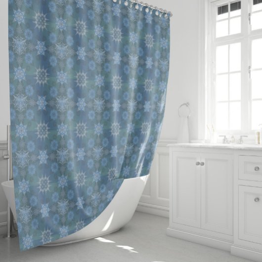 Yantra-Inschrift mit Hexa-Dreiecken (neue Fassung) Duschvorhang