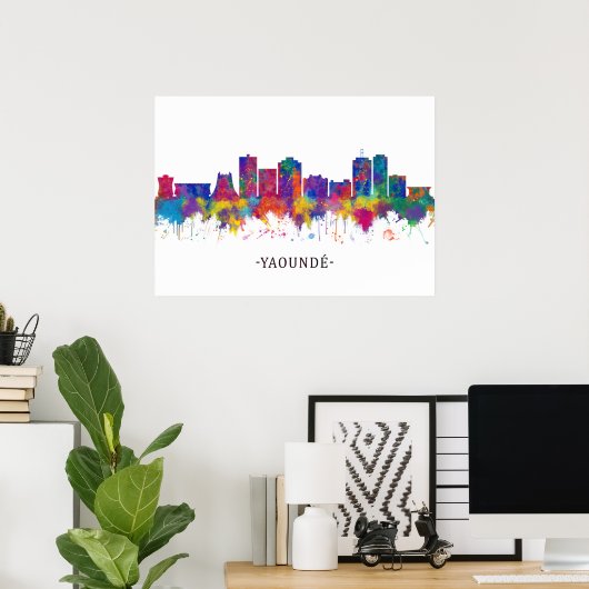 Yaounde Cameroon Skyline Poster (Heimbüro)