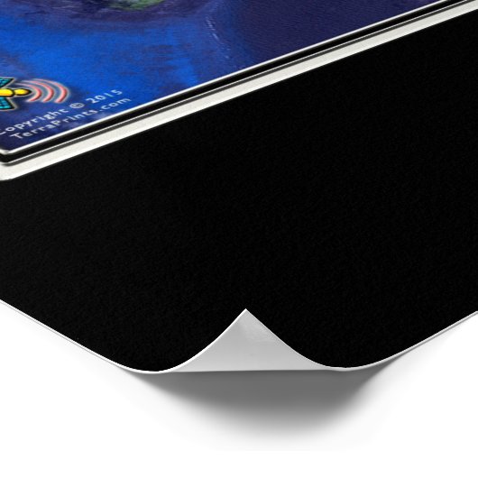 Yap Micronesia von Space Satellite Art Poster (Ecke)