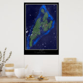 Yap Micronesia von Space Satellite Art Poster (Küche)