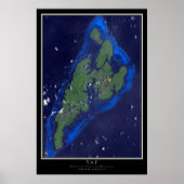 Yap Micronesia von Space Satellite Art Poster (Vorne)
