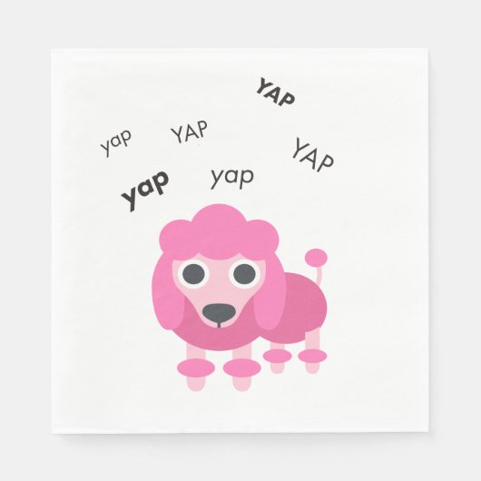 Yap Poodle Niedlich Emoji Serviette (Vorderseite)