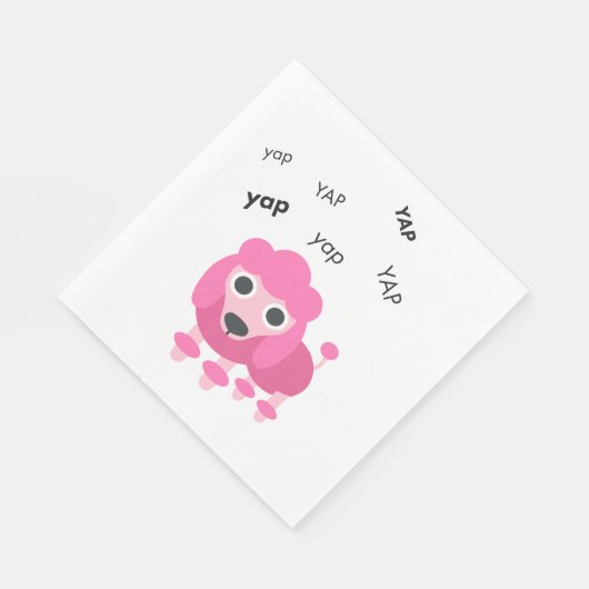 Yap Poodle Niedlich Emoji Serviette (Ecke)