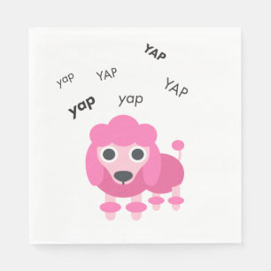 Yap-Pudel niedliches Emoji Serviette