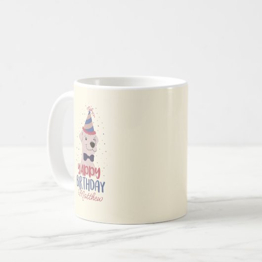 Yappy Birthday Kaffeetasse (Vorderseite Links)