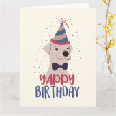 Yappy Birthday Karte (Gelbe Blume)