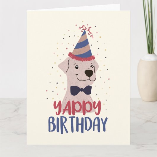 Yappy Birthday Karte (Vorderseite)