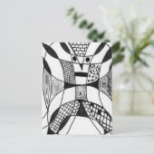"Yappy Dog" Abstrakte Design Postkarte (Stehend Vorderseite)