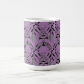 "Yappy Dog on Lila Tiled" Abstrakte Design-Tasse Kaffeetasse (Mittel)