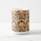 "Yappy Dog on Orange Tiled" Abstrakte Design-Tasse Kaffeetasse (Mittel)