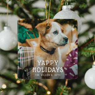 Yappy Holidays Niedlich Puppy Dog Weihnachten Keramikornament