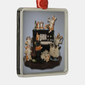 "Yappy Hour" Corgi & Sheep Concept Ornament Aus Metall (Rechts)