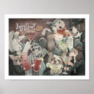 Yappy Hour Druck Poster