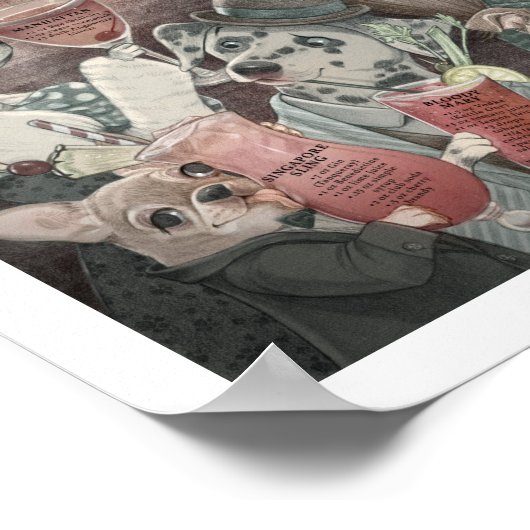 Yappy Hour Print Poster (Ecke)