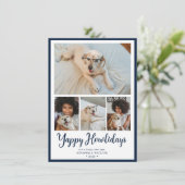 Yappy Howlidays 4 Foto Feiertagskarte (Stehend Vorderseite)