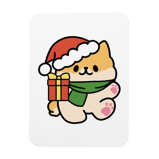 Yappy Howlidays - Niedlicher Cartoon für Weihnacht Magnet (Vertikal)