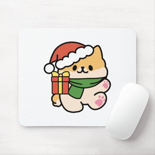 Yappy Howlidays - Niedlicher Cartoon für Weihnacht Mousepad (Mit Mouse)