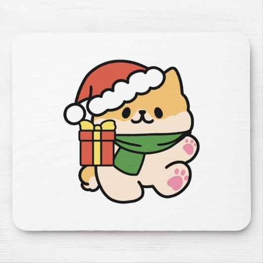 Yappy Howlidays - Niedlicher Cartoon für Weihnacht Mousepad (Vorne)