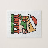 Yappy Howlidays - Niedlicher Cartoon für Weihnacht Puzzle (Horizontal)