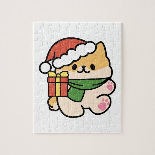 Yappy Howlidays - Niedlicher Cartoon für Weihnacht Puzzle (Vertikal)