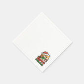 Yappy Howlidays - Niedlicher Cartoon für Weihnacht Serviette (Ecke)