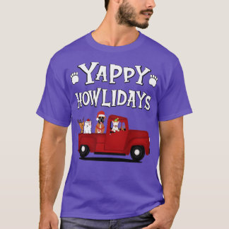 Yappy Howlidays Weißer Text T-Shirt