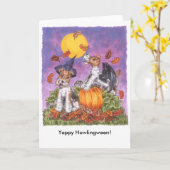 Yappy Howlingween Karte mit Umschlag (Gelbe Blume)