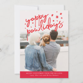 Yappy Pawlidays Dog Christmas Foto Feiertagskarte