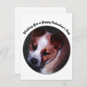 Yappy Puppy Valentinstag Digitales Bild Feiertagskarte (Vorne/Hinten)