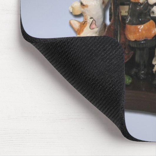 "Yappy Stunde" Corgi u. Schafe Mousepad (Ecke)